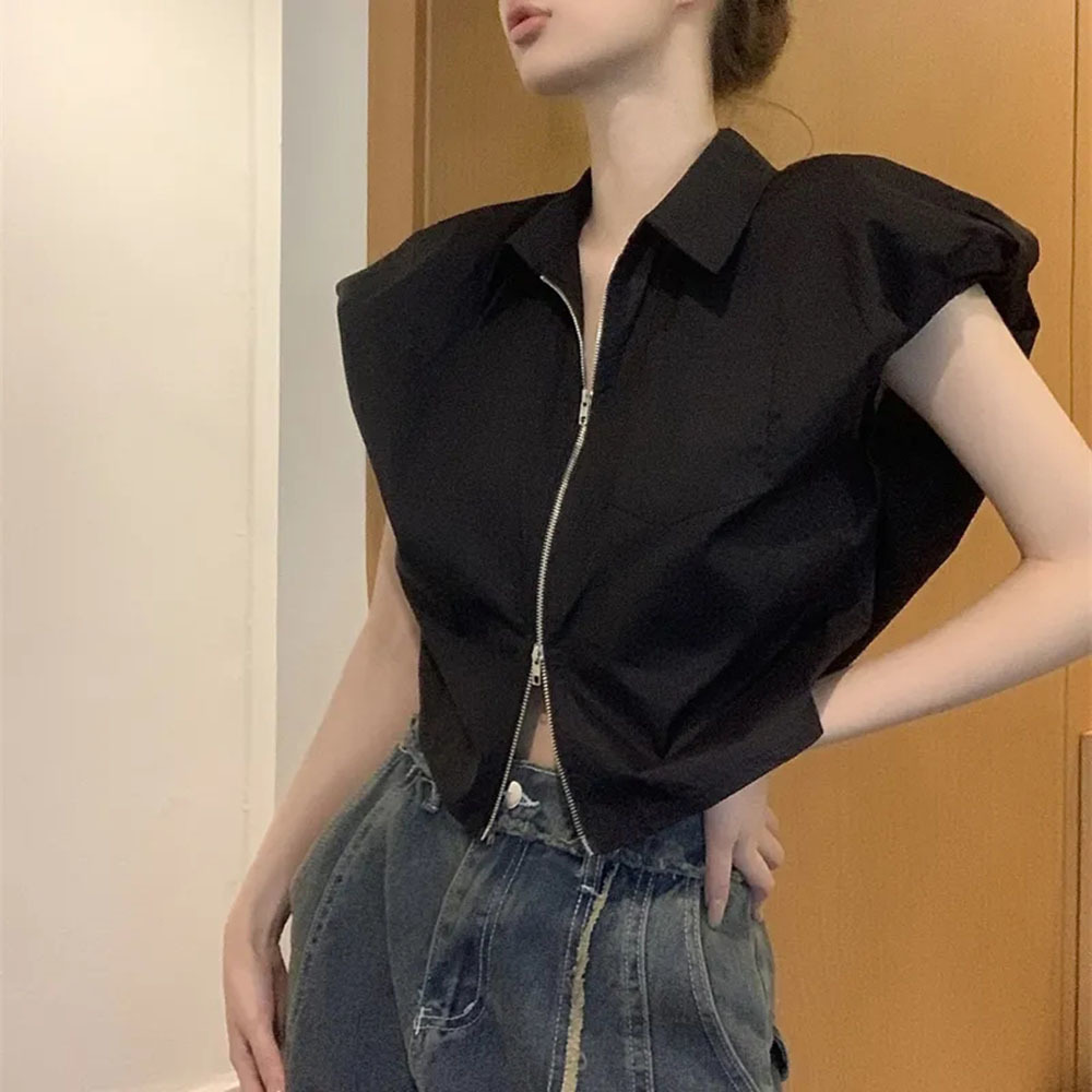 Polo Shirt Slim - Kemeja Tanpa Lengan Kerah Polo Rompi