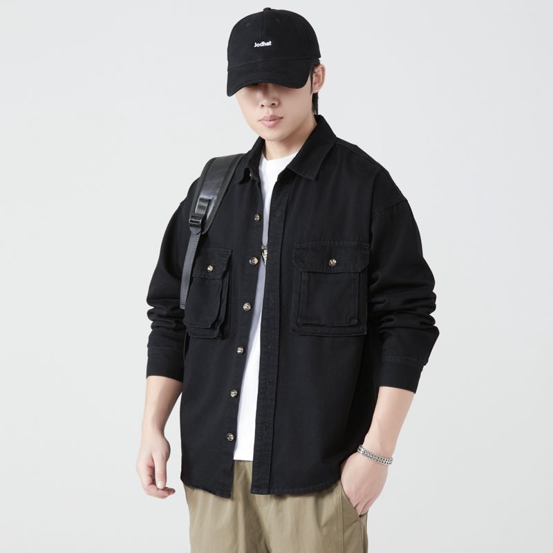 Kemeja Perkakas Katun Murni Bl - Jacket Mens Fashion ulasan dan harga