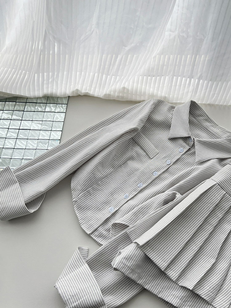 Pakaian gaya Preppy 2 potong r - Polo Shirt Slim ulasan dan harga