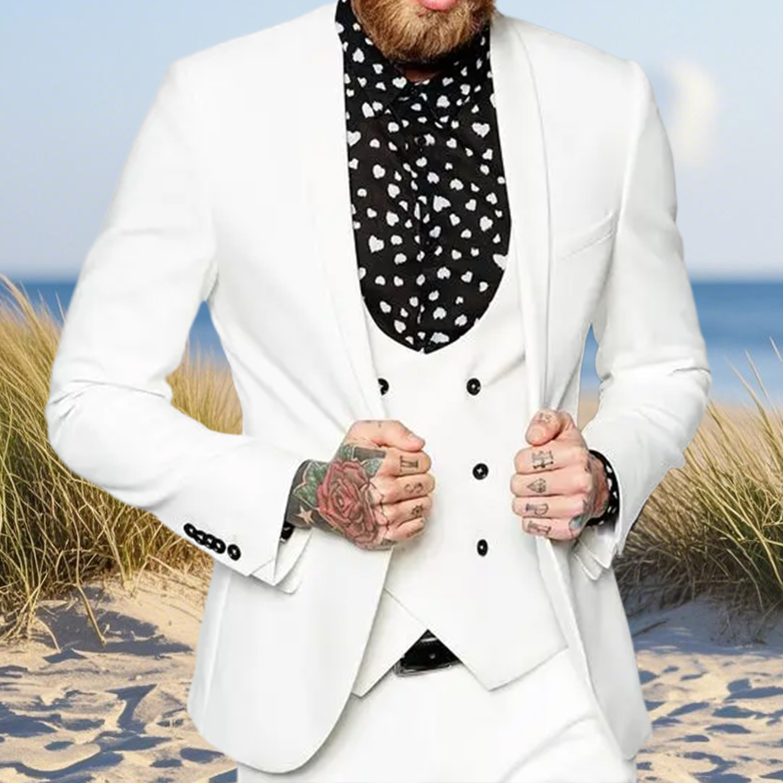 AnnieBritney Setelan Kerah Sel - Slim Fit Blazer Men ulasan dan harga