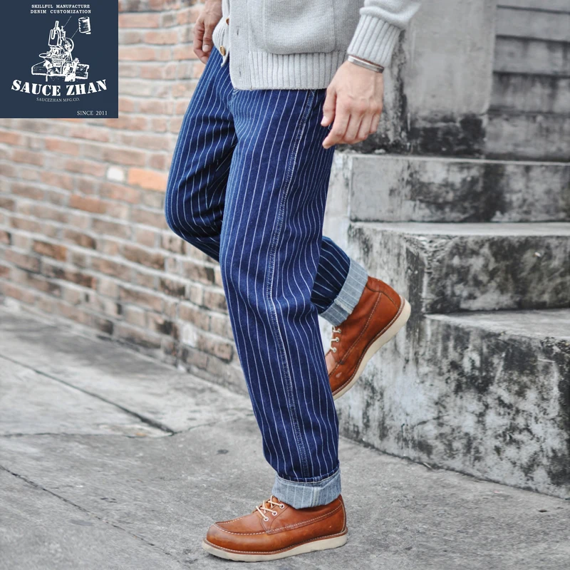 Saucezhan Jeans Bergaris Pria  - Skinny Jeans Ripped ulasan dan harga