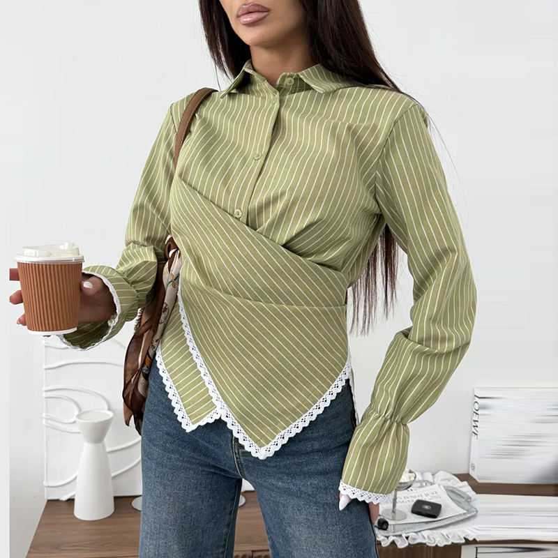 Kemeja Elegan Single Breasted  - Polo Shirt Slim ulasan dan harga