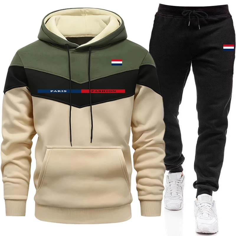 Setelan Olahraga Kasual Harian - Men'S Fashion Hoodie ulasan dan harga
