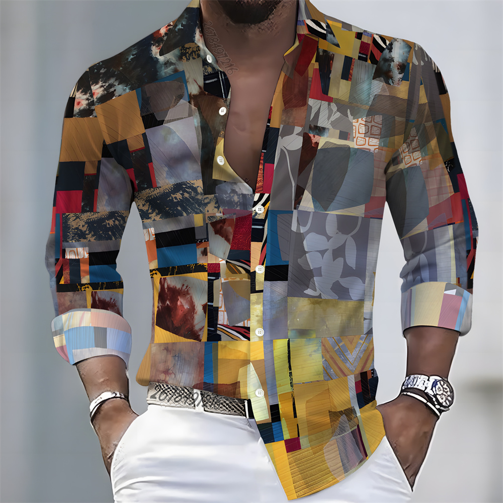 Kemeja Pria Lengan Panjang Mot - Queer Men'S Fashion ulasan dan harga