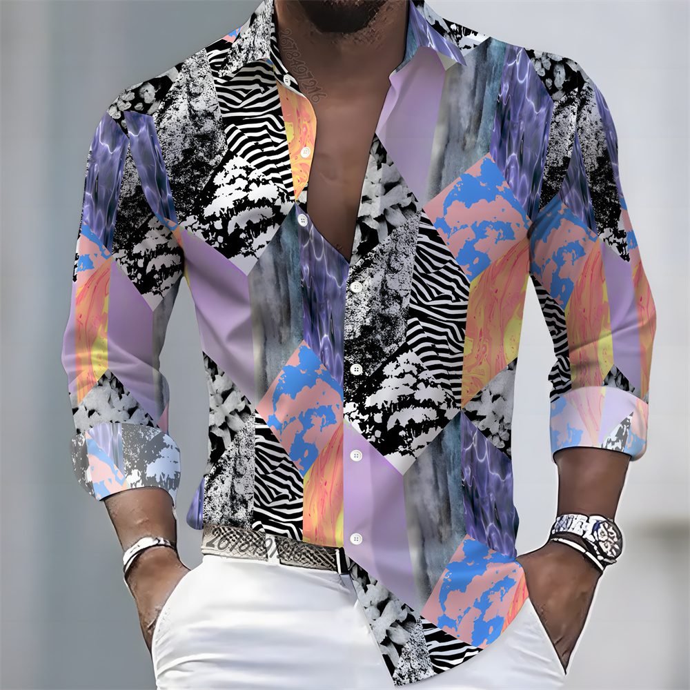 Kemeja Pria Lengan Panjang Mot - Queer Men'S Fashion ulasan dan harga