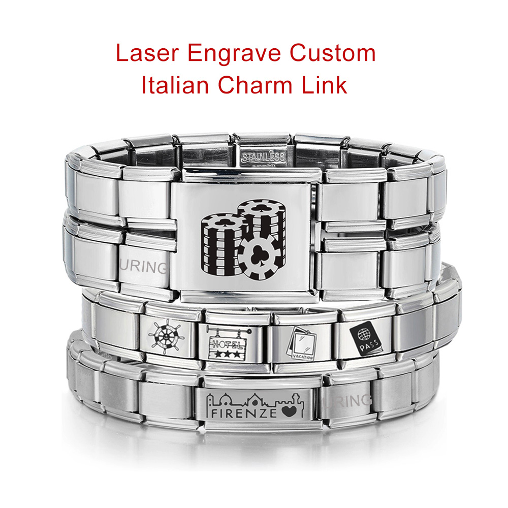 URING Tautan Jimat Italia Ukir - Men'S Fashion Jewelry Bracelets ulasan dan harga
