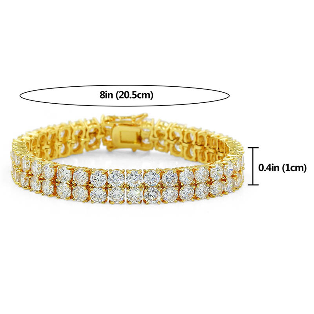 Icedminer 2 Baris 5Mm Zirkon E - Men'S Fashion Jewelry Bracelets ulasan dan harga