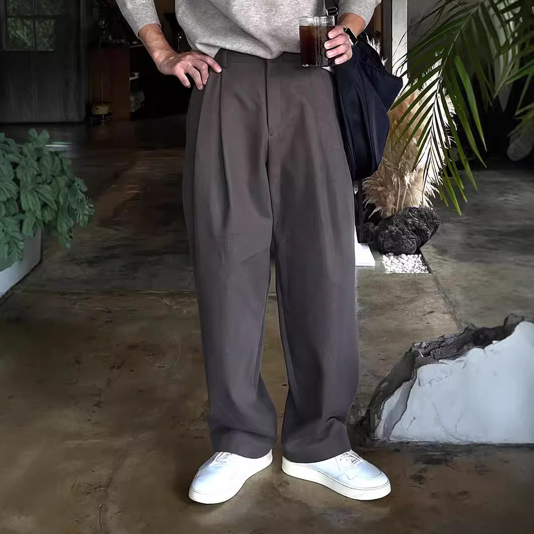 Celana Panjang Pria Warna Abu- - Mens Fashion Dark Grey Pants ulasan dan harga