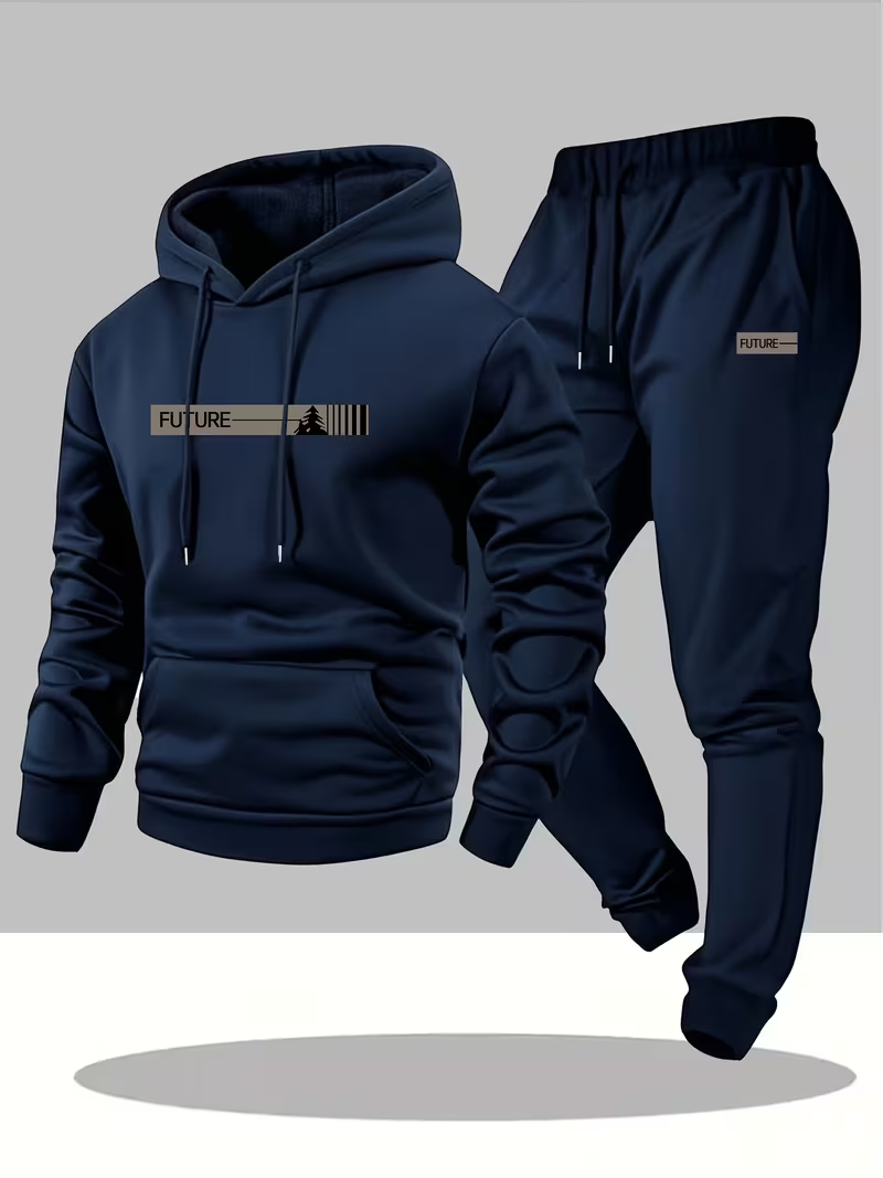 Set Hoodie dan Celana Thermal  - Men'S Fashion Hoodie ulasan dan harga
