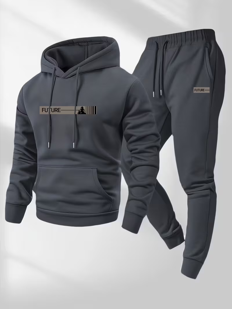 Set Hoodie dan Celana Thermal  - Men'S Fashion Hoodie ulasan dan harga