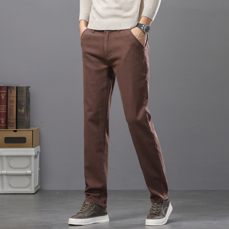 Celana Jeans Pria Katun Elasti - Mens Fashion Dark Grey Pants ulasan dan harga