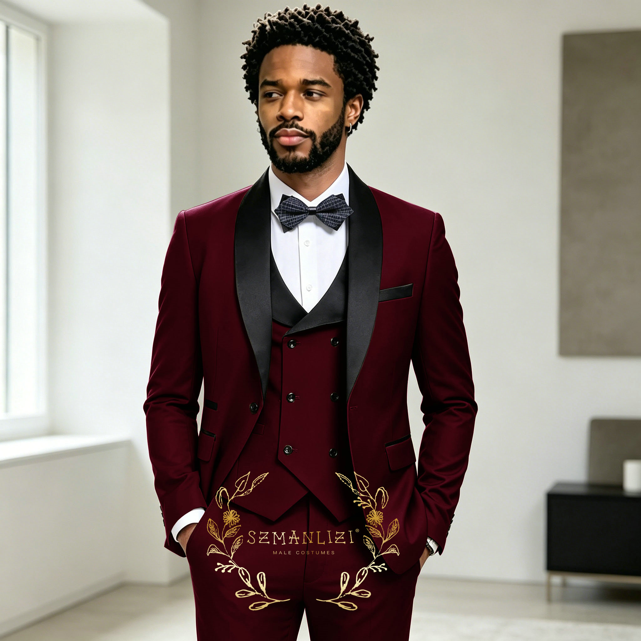 Jas Tuxedo Pria Abu-Abu Tua Un - Mens Fashion Dark Grey Pants ulasan dan harga