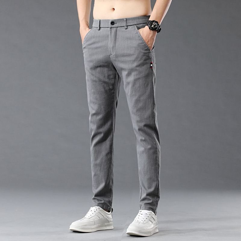 Celana Jas Pria Kasual Model L - Mens Fashion Dark Grey Pants ulasan dan harga