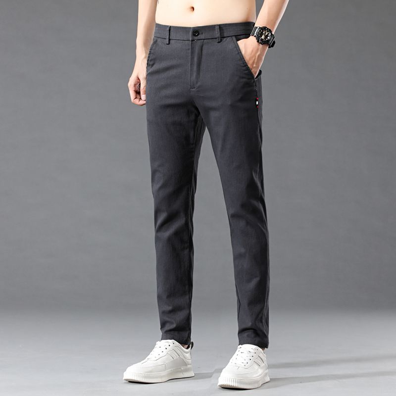 Celana Jas Pria Kasual Model L - Mens Fashion Dark Grey Pants ulasan dan harga