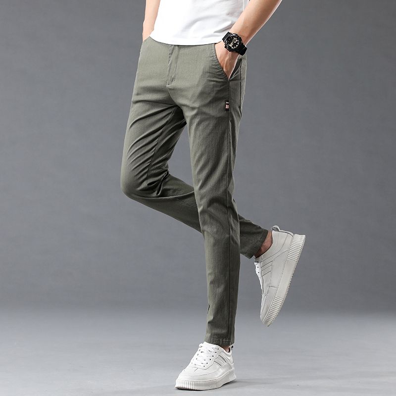 Celana Jas Pria Kasual Model L - Mens Fashion Dark Grey Pants ulasan dan harga