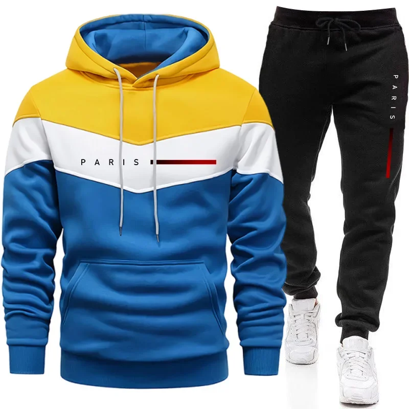 Setelan Hoodie Pria Paris Fash - Men'S Fashion Hoodie ulasan dan harga