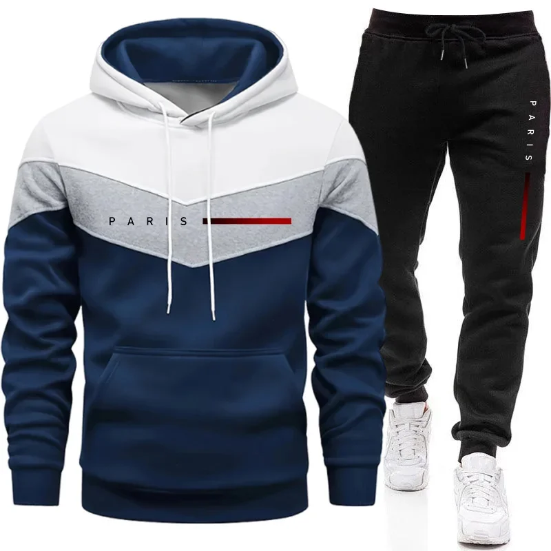 Setelan Hoodie Pria Paris Fash - Men'S Fashion Hoodie ulasan dan harga
