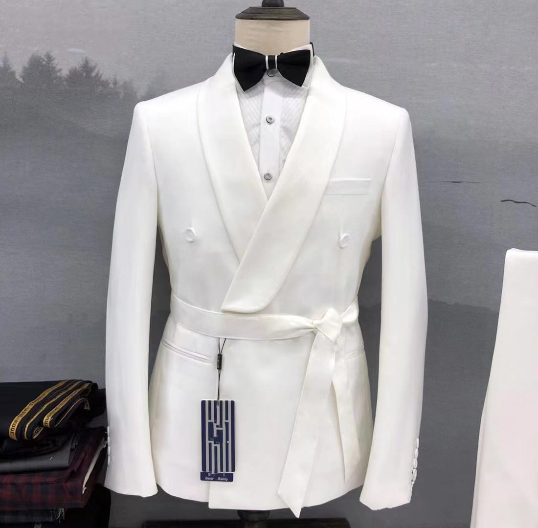 Setelan Pernikahan Kuning Mode - Slim Fit Blazer Men ulasan dan harga