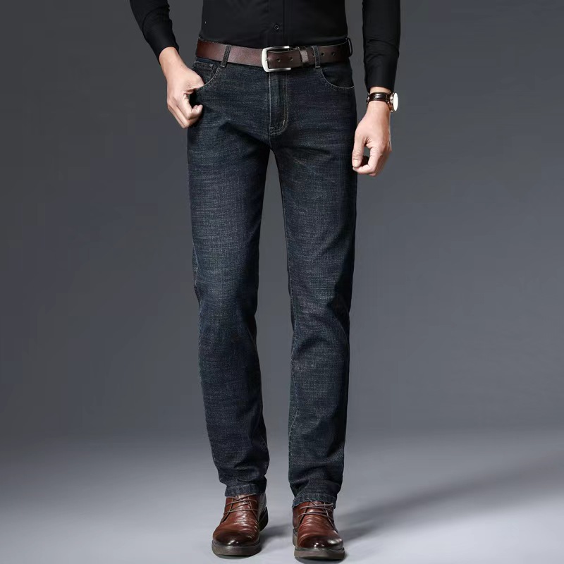 Celana Denim Lurus Lembut Pria - Skinny Jeans Ripped ulasan dan harga