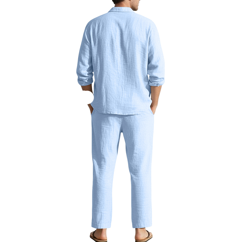 Set Kasual Linen Musim Semi Mu - Men'S Spring Fashion ulasan dan harga